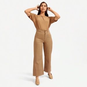 EVERLANE Wide Leg Crop Chino size 2, ochre